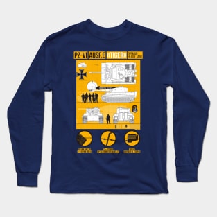 Detailed infographic of PZ-VI Tiger (yellow) Long Sleeve T-Shirt